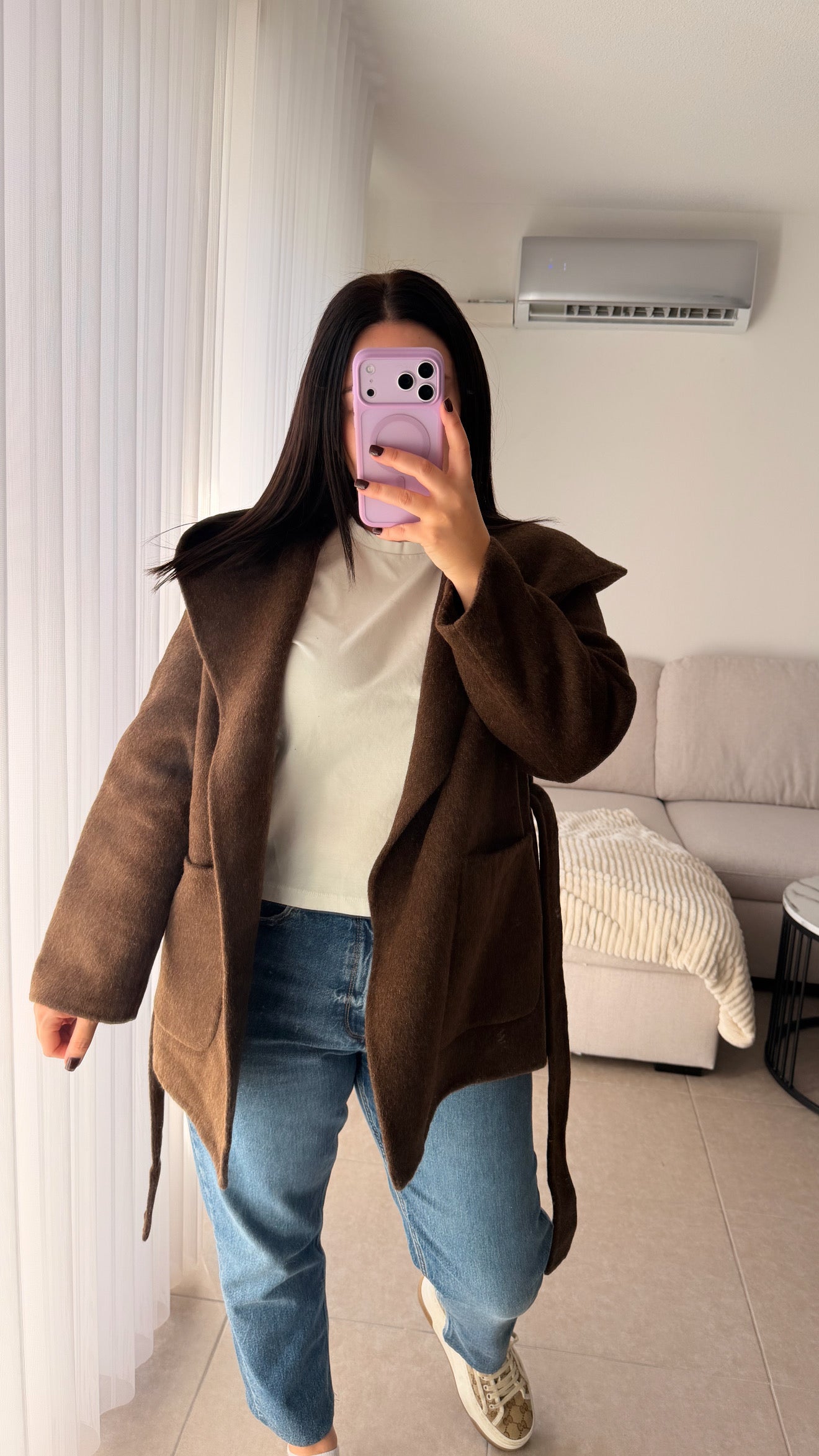 Manteau Capuche Zippée