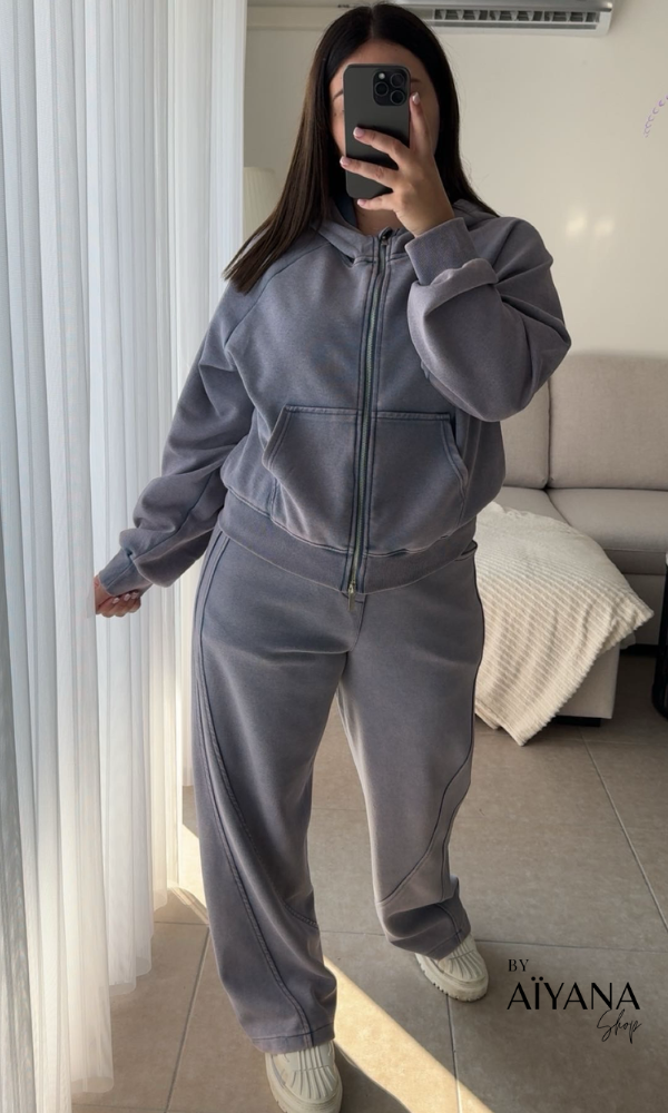 Ensemble Survêtement Bleu Délavé