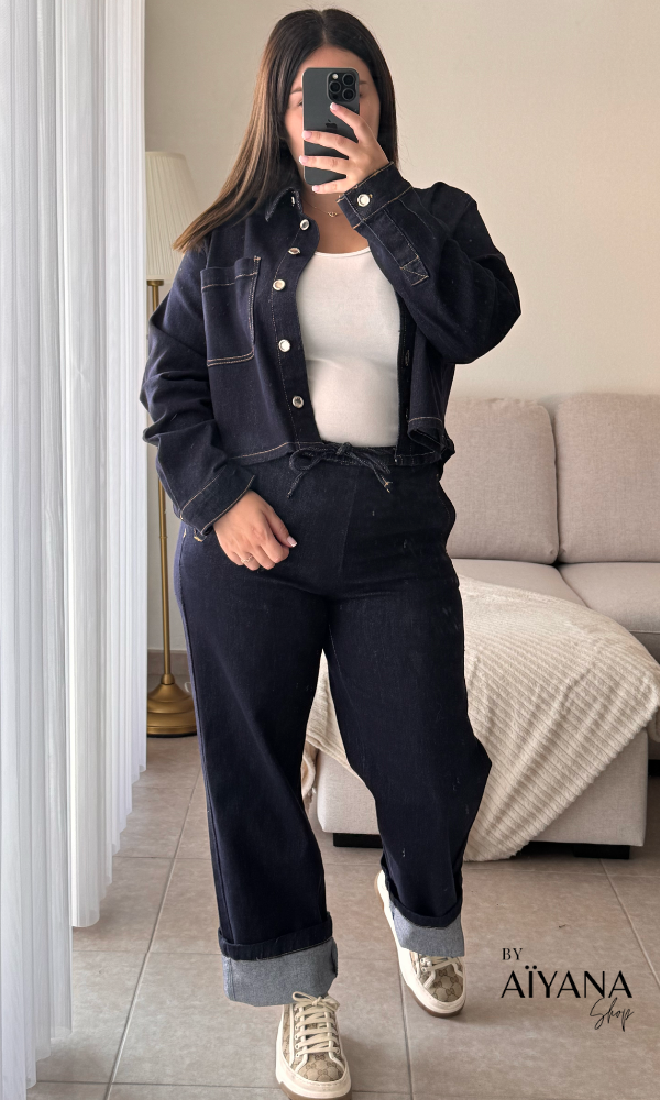 Veste en Jean Brut Crop