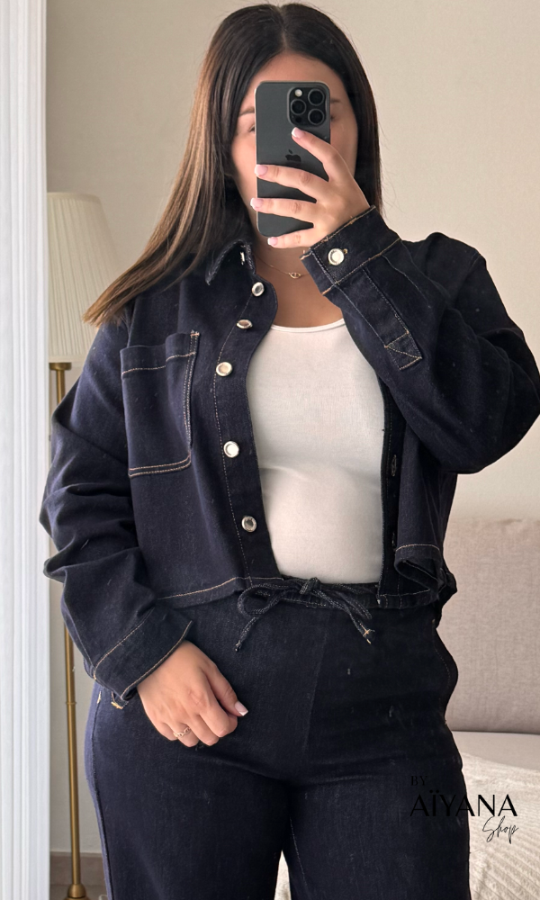 Veste en Jean Brut Crop